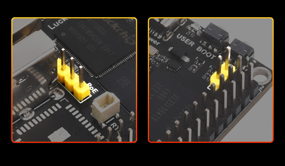 Luckfox Pico Ultra series, onboard reserved PoE module header